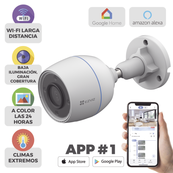 Cámara Bala WiFi 3MP EZVIZ | Detección Humana + Visión Nocturna IR - Imagen 4