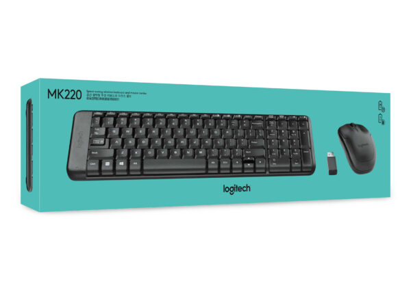 Combo teclado y mouse Logitech Wireless Combo MK220 - Imagen 2