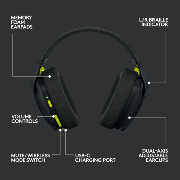 Diadema Gamer Logitech G435 Inalámbrica LIGHTSPEED - Imagen 4