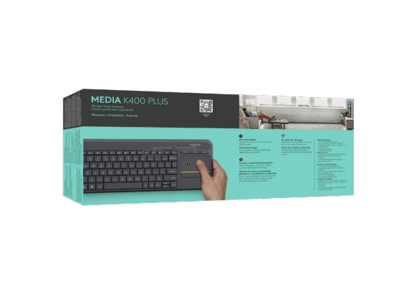 Logitech K400 Plus Teclado Inalambrico Touch Para Smart Tv - Imagen 3